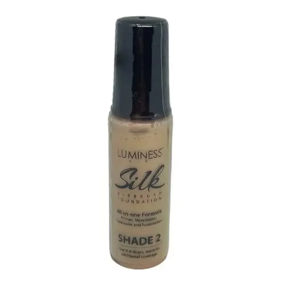 Luminess SHADE 2 Silk Airbrush Foundation Makeup Primer Moisturizer Concealer